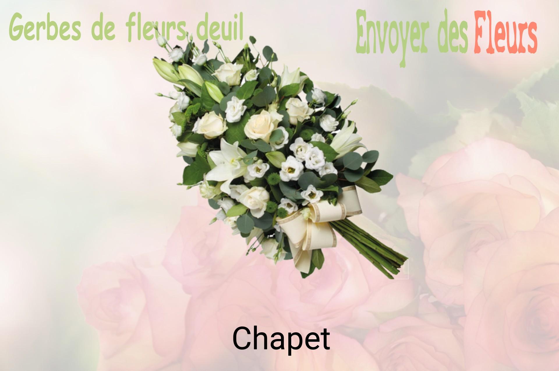 Gerbe de fleurs de deuil livrée à Chapet